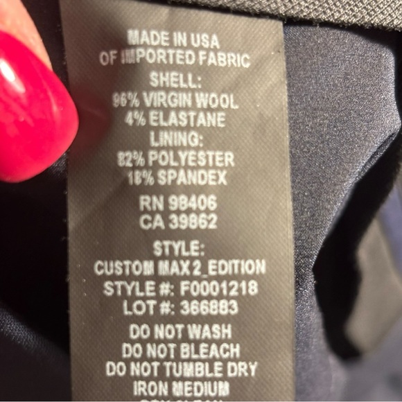 Theory Women's Max C Broadway Navy Blue Slacks Pants Size 8 - Picture 5 of 5